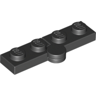 Lego destička 1x4 s pantem, černá (74011, 6102782)
